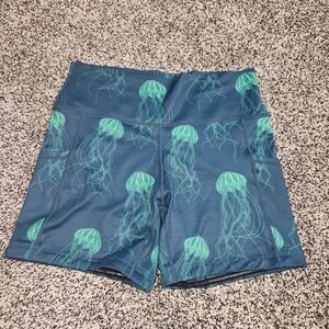 Constantly Varied Gear Shorts Pockets L Jellyfish Blue Neon Green Gym Lift Booty